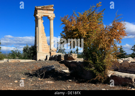 Cipro, Kourion, assiro Ku-ri-ho, antica greca, latina curio Hylates santuario di Apollo, resti di Hylatesheiligtums, histor Foto Stock