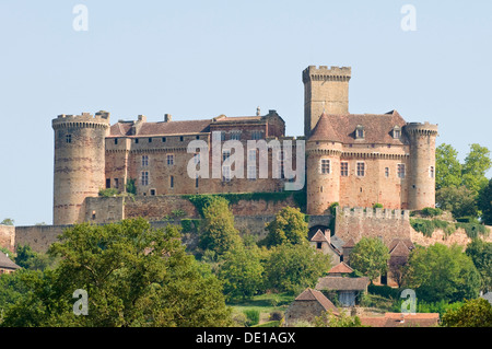 Chateau de Castelnau, Lot, Midi-Pirenei, Francia Foto Stock