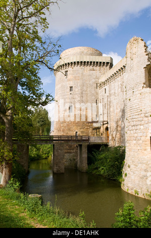 Chateau de Hunaudaye vicino a Dinan, Bretagna Francia Foto Stock