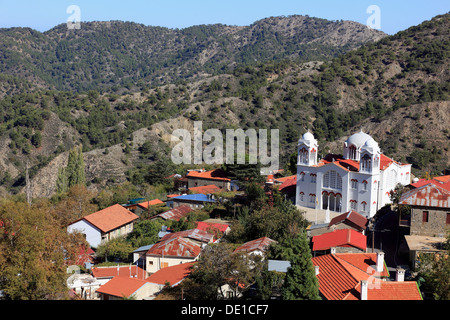 Cipro, Monti Troodos in Cipro villaggio montano Pedoulas Foto Stock