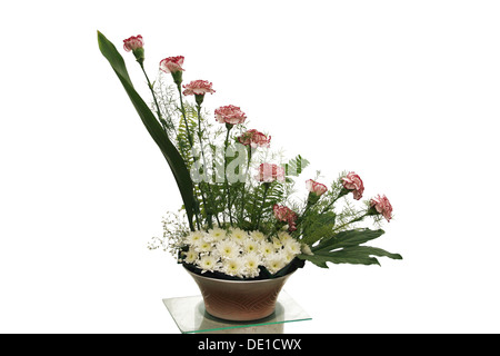 Bouquet di fiori sul chiaro sfondo bianco Foto Stock