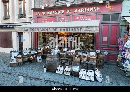 La Normandie de Marianne cibo e regali Honfleur Normandia Francia locale di vendita prodotti francese Foto Stock