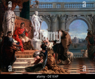 'Maecenas presentando le arti ad Augusto", 1743. Artista: Giovanni Battista Tiepolo Foto Stock