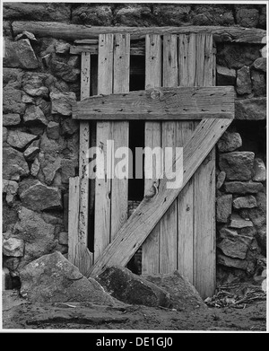 El Cerrito, San Miguel County, Nuovo Messico. I dettagli delle pareti e recinzioni. 521163 Foto Stock