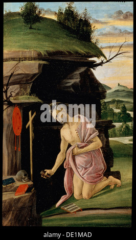 'Saint Jerome', tra 1498 e 1505. Artista: Sandro Botticelli Foto Stock