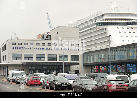 Bremerhaven, Germania, su una nave cruise terminal Columbuskaje Foto Stock