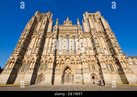 Cattedrale di Wells wells somerset England Regno Unito GB EU Europe Foto Stock