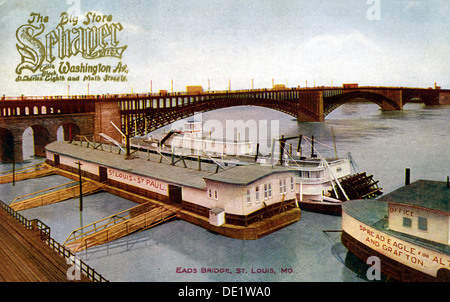 Eads Bridge, St Louis, Missouri, Stati Uniti d'America, 1912. Artista: sconosciuto Foto Stock