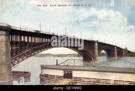 Eads Bridge, St Louis, Missouri, Stati Uniti d'America, 1906. Artista: sconosciuto Foto Stock