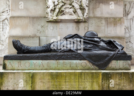 Caduto Artilleryman statua - Prima Guerra Mondiale Royal Artillery Memorial Hyde Park Corner Londra Inghilterra REGNO UNITO Foto Stock