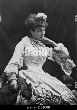 Sarah Bernhardt, attrice francese, c1865. Artista: Nadar Foto Stock