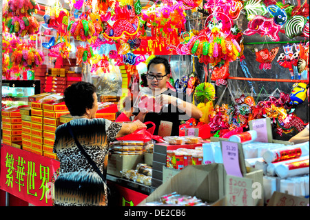 Chinatown Mid-Autumn Festival Celebrazioni in Singapore - festoso via Bazaar Foto Stock