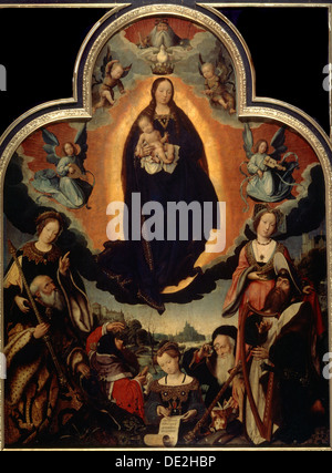 "La glorificazione della Vergine", 1524. Artista: Jan Provoost Foto Stock