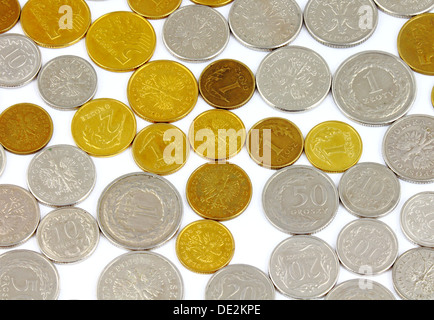 Lo sfondo delle monete Foto Stock