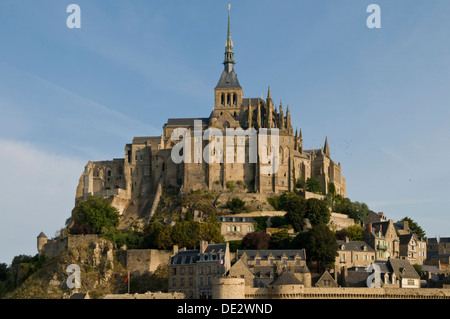 Le Mont Saint Michel, in Normandia, Francia Foto Stock