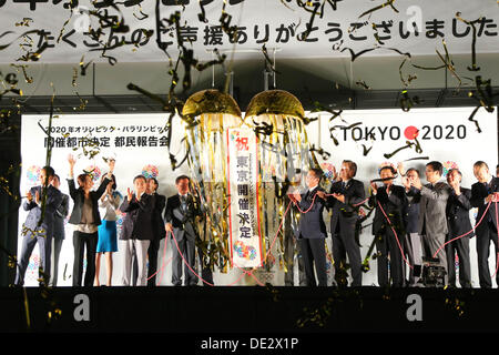 Tokyo, Giappone. Decimo Sep, 2013. Settembre10, 2013 : Sessione di debriefing circa Tokyo ha vinto la gara per ospitare i 2020 Giochi Olimpici Estivi di Shinjuku, Tokyo, Giappone. Credito: Daiju Kitamura AFLO/sport/Alamy Live News Foto Stock