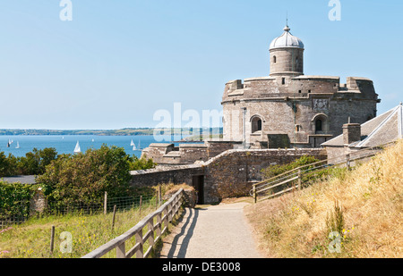 Gran Bretagna, Inghilterra, Cornwall, St Mawes Castello, circa 16C, costruita da Henry VIII Foto Stock