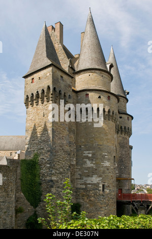 Chateau de Vitre, Bretagna Francia Foto Stock