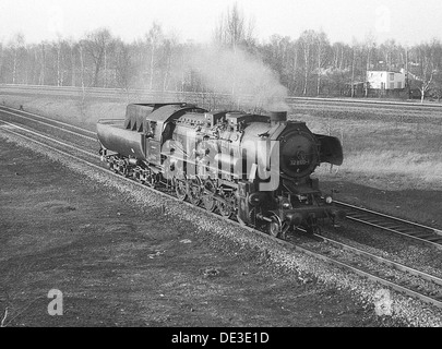 Berlino, gdr, locomotiva a vapore 52 8100 a Berlino Wuhlheide Foto Stock