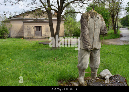 Ruedersdorf, Germania, un lavoratore senza una testa monumento, museo parco Ruedersdorf Foto Stock