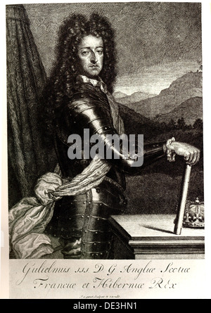 Guglielmo III d'Inghilterra e arancione (1650-1702). Artista: Anonimo Foto Stock