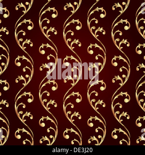 Vintage floral seamless pattern. Sfondo con volute floreali. Foto Stock