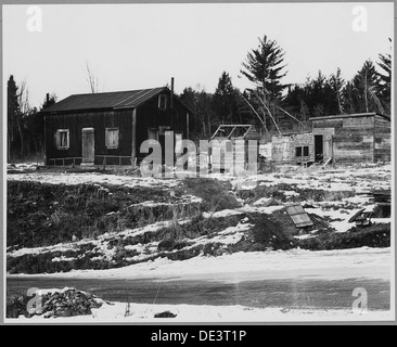 La casa di Frank Malone a Landaff, Grafton County, New Hampshire, dove lui e la sua famiglia risiedono, mettendo in risalto la vita familiare rurale. Foto Stock