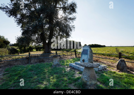 Monumento presso il sito della battaglia di Sedgemoor. Westonzoyland. Somerset. In Inghilterra. Regno Unito. Foto Stock