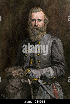 Jeb generale Stuart, Confederati comandante di cavalleria. Colorate a mano la xilografia Foto Stock