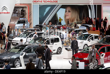 Francoforte, Germania. Undicesimo Sep, 2013. Produttore di automobili Citroen stand durante il sessantacinquesimo IAA International Motor Show di Francoforte sul Meno, il Martedì, Settembre 11th, 2013. Credito: CTK/Alamy Live News Foto Stock