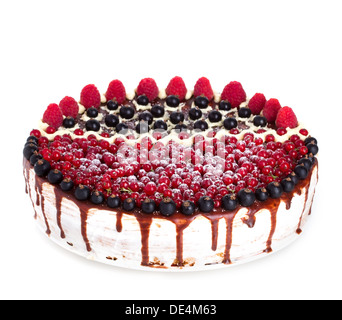 Torta con frutti di bosco Foto Stock