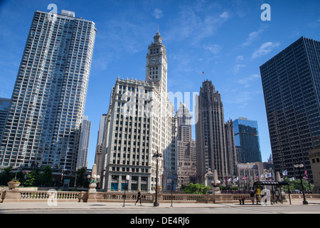 Wrigley Building a Chicago Foto Stock