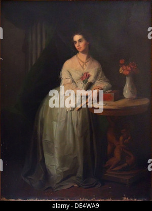 Ritratto della Principessa Nino Aleksandrovna Griboyedova (née Chavchavadze), metà del XIX sec.. Artista: Anonimo Foto Stock