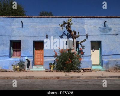 Case di Adobe in El Barrio storico distretto di Tucson, Arizona, Stati Uniti d'America Foto Stock