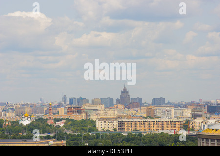 Vista dal ponte di osservazione Vorobyovy Gory Mosca Russia Foto Stock