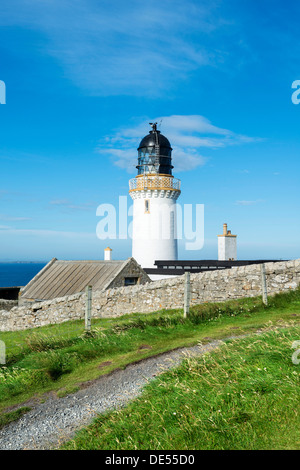 Dunnett Capo Faro sulla costa nord della Scozia, Caithness in Scozia, Regno Unito, Europa Foto Stock