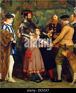 Il riscatto; John Everett Millais, inglese, 1829 - 1896; 1860 - 1862; Olio su tela Foto Stock