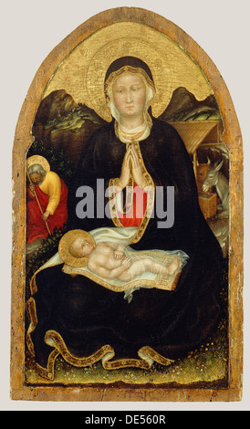 Natività; Gentile da Fabriano, italiano, circa 1370 - 1427; circa 1420 - 1422; tempera e foglia oro su pannello Foto Stock