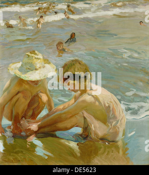 Il piede ferito; Joaquin Sorolla y Bastida, Spagnolo, 1863 - 1923; 1909; Olio su tela; senza cornice: 109,2 x 99,1 cm (43 x 39 in.) Foto Stock