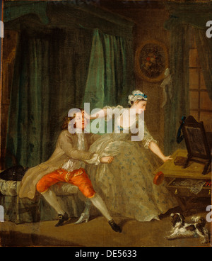 Prima; William Hogarth, inglese, 1697 - 1764; 1730 - 1731; Olio su tela Foto Stock