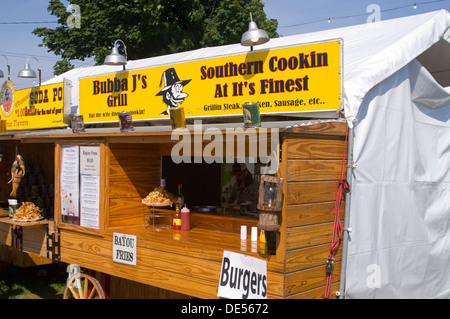 Fornitore di alimentare lo stand di Manitowoc, Wisconsin County Fair Foto Stock