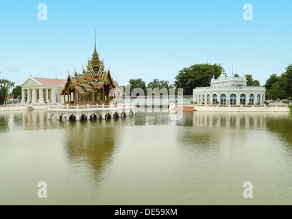 Padiglione di stile Tailandese, Bang-Pa-nel palazzo di Ayudhaya provincia, Thailandia Foto Stock