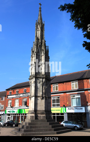 La Loudoun monumento o regina Eleonora Croce, Ashby de la Zouch town, Leicestershire, Inghilterra; Gran Bretagna; Regno Unito Foto Stock