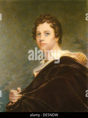 George Gordon Byron, sesto Barone Byron, successivamente George Gordon Noel, sesto Barone Byron, 1788 - 1824, aka Lord Byron. Poeta inglese. Foto Stock