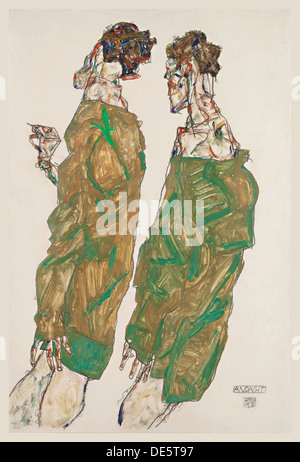 La devozione, 1913. Artista: Schiele, Egon (1890-1918) Foto Stock