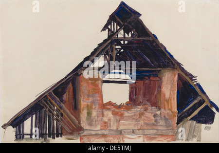 Vecchio Gable, 1913. Artista: Schiele, Egon (1890-1918) Foto Stock