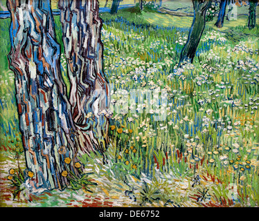 Tronchi di alberi in erba 1890 Saint Remy Vincent van Gogh 1853 - 1890 Paesi Bassi Paesi Bassi Foto Stock