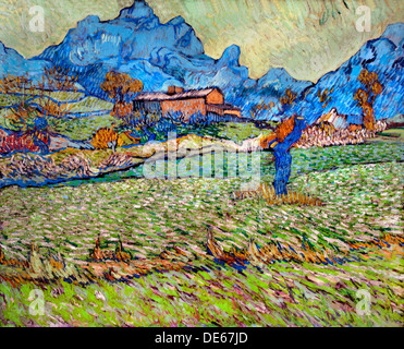 Campi di grano in un paesaggio di montagna San Remo 1889 Vincent van Gogh 1853 - 1890 Paesi Bassi Paesi Bassi Foto Stock