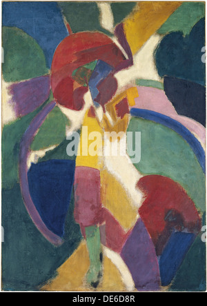 Donna con un ombrellone, 1913. Artista: Delaunay, Robert (1885-1941). Foto Stock