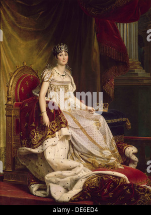 Joséphine de Beauharnais, la prima moglie di Napoleone Bonaparte (1763-1814) in costume di incoronazione, 1807-1808. Artista: Gérard, François Pascal Simon Foto Stock